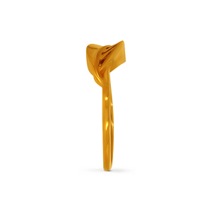 Anillo de Oro Amarillo Sólido con Diseño de Hoja para Mujer, Elegante, Inspirado en la Naturaleza, Minimalista, Joyería Fina, Anillo de Moda, Fabricante Mayorista - Product Image 4