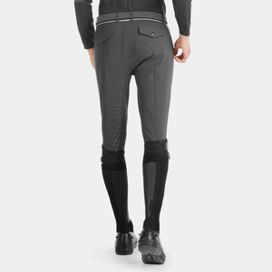 New Design Men Horse Riding Breeches Dark Grey Equestrian Pants with Side and <b>Back</b> Pockets Custom Fit - Product Image 2