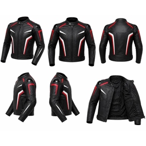Blouson en cuir pour homme de qualité supérieure personnalisé - Style motard de course, imperméable, coupe-vent, manches longues, protection hivernale OEM/ODM - Product Image 3