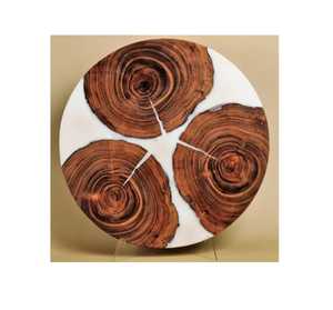 Plateau de service en bois et résine polie au design luxueux, vaisselle, assiettes, fait main, écologique, compatible lave-vaisselle, mariage - Product Image 5