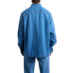 Chemises en jean pour hommes à double poche, boutonnées, personnalisées en usine, style western classique, fournisseur de chemises en jean pour hommes - Product Image 3