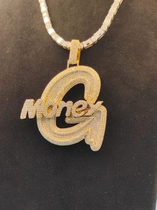 Colgante de Moissanita con Letra Personalizada Estilo Hip Hop, Chapado en Oro, con Incrustaciones de Diamantes, para Joyería Fina de Plata de Ley 925, Colgantes y Dijes - Product Image 2