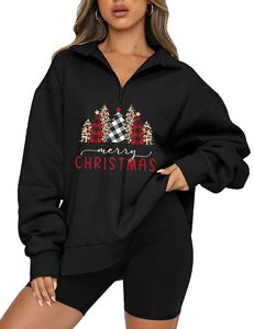 Classic <b>Women</b> <b>Quarter</b> Zipper <b>Sweatshirt</b> Casual Fleece <b>Quarter</b> <b>Zip</b> Pullover Oversized <b>Sweatshirt</b> Private Label Clothing - Product Image 1