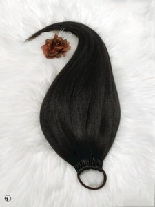 <b>Top</b> Selling Remy Human Hair Ponytail Extensions Soft <b>Silky</b> Texture Natural Look Easy Daily Wear Hairpiece Available For Sale - Product Image 2