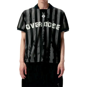 Maillot de football américain pour homme de haute qualité, à rayures verticales, style streetwear, col polo, motif personnalisé, mélange de polyester, été, vente en gros - Product Image 5