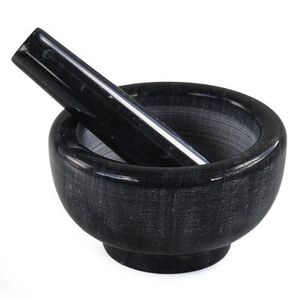 Elegant Marble Mortar <b>And</b> Pestle <b>Set</b> For Grinding <b>Herbs</b> <b>Spices</b> Garlic <b>And</b> Preparing Fresh Organic Ingredients - Product Image 4