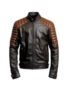 เสื้อแจ็คเก็ตหนังมอเตอร์ไซค์รัมฟอร์ดสำหรับผู้ชาย - Product Image 1