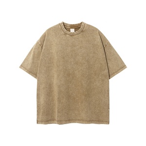 Camiseta de Diseño Personalizado 100% Algodón Peinado, Estilo Vintage, Oversize, Lavada, Batik, para Hombre, Unisex - Product Image 1