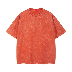 Camisetas de Manga Corta con Lavado Ácido al por Mayor, Estilo Urbano Hip Hop, 100% Algodón, con Logotipo - Product Image 4