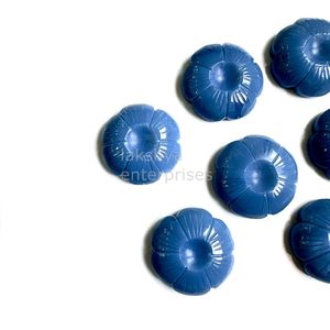 Natural Blue <b>Opal</b> Flower Shape Gemstone Carved Crystal Flower Pendant 25MM <b>Opal</b> Flower Carving Charm For Jewelry Making Bulk - Product Image 2