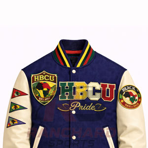 Chaqueta ligera para hombre estilo HBCU, cómoda y personalizada, chaqueta universitaria, chaqueta de colegio, chaqueta varsity hecha a medida. - Product Image 2