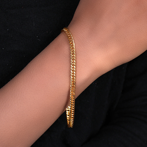 Fashion Trendy Fine Charm <b>Bracelet</b> Gold plating Plated Curb Chain <b>Bracelet</b> Men & Women Daily Wear Jewelry Unisex Women <b>Bracelets</b> - Product Image 3