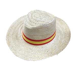 Manufacturer of Straw <b>Hat</b> Spain Flag Ribbon Band Thick Straw Woven Straw <b>Hat</b> for <b>Man</b> and Women World Cup Merchandise - Product Image 2