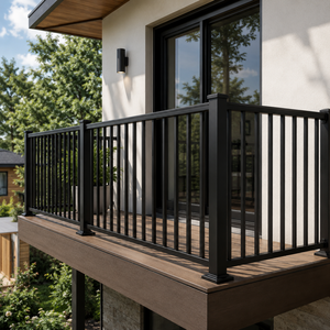 Luxury Black Aluminum Modern Balcony Stair Railing Ornamental Metal Balustrade Villa Terrace Safety Fence Decorative Guardrail - Product Image 3