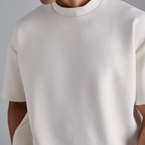 Camiseta de Manga Corta para Hombre, 100% Algodón, Tejido de Punto, Color Liso, Transpirable, Estilo Casual, Holgada, Estilo Urbano - Product Image 6