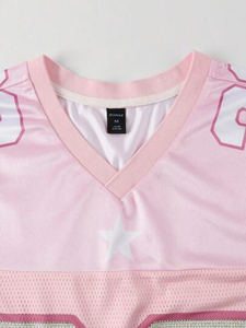 Vente flash - Maillots de football en mesh personnalisés pour hommes, surdimensionnés, avec logo brodé personnalisé, col en V, manches courtes - Product Image 3