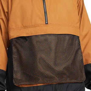 Ensemble de survêtement pour homme, couleur marron, veste anorak à capuche avec poche en mesh et pantalon ample - Product Image 5