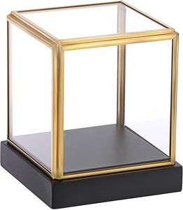 Hexagonal Glass Jewelry <b>Box</b> with Metal Frame Clear Display Case for Necklace Ring Storage <b>Vanity</b> Desk Use - Product Image 4