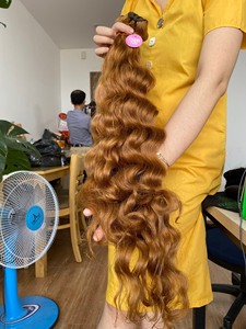 Camboyano vietnamita Remy Virgen doble dibujado extensión de cabello humano onda Natural suelta onda profunda suave Color caliente al por mayor - Product Image 3