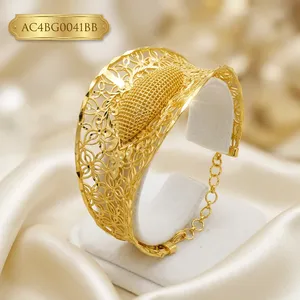 Diseño de lujo inspirado en África, brazalete tradicional, regalo de joyería, chapado en oro - Product Image 1