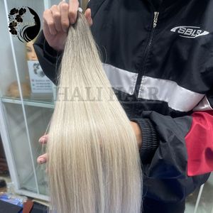 Extensions de cheveux humains 100% vietnamiens Remy lisses teints en toutes couleurs, qualité supérieure, double trame machine, Hali Super Double Drawn - Product Image 3