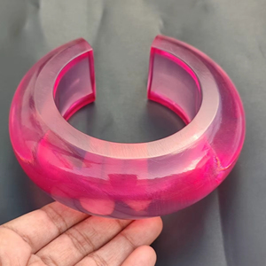 Modern Transparent <b>Resin</b> Bracelet For Women Accessories Artistic <b>Resin</b> Bangles Set For Women Designer Jewelry - Product Image 1