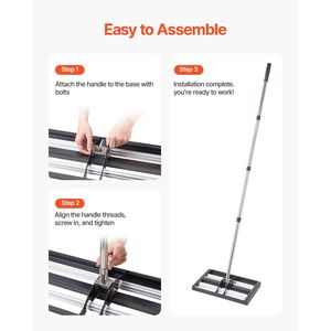 Rullo livellatore per prato in acciaio inossidabile rinforzato da 17 x 10 pollici con manico regolabile da 63,4 pollici, attrezzo da giardino in metallo - Product Image 5