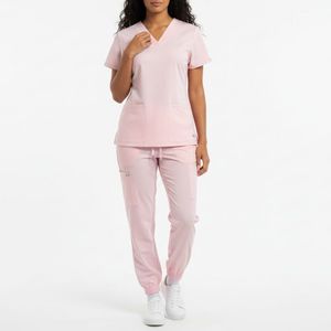 Professional Hospital <b>Scrubs</b> <b>Set</b> for Nurses Woven Medical Uniform with Logo Branding Breathable Women's <b>Scrub</b> Suits Customized - Product Image 1