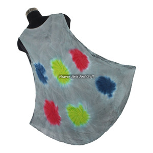 Hippy Boho Bohemian Women Wear Tie Dye Dress Women's <b>Umbrella</b> Dress Tie Dye Colorful Design Rayon <b>Beach</b> Wear <b>Umbrella</b> Dress - Product Image 1