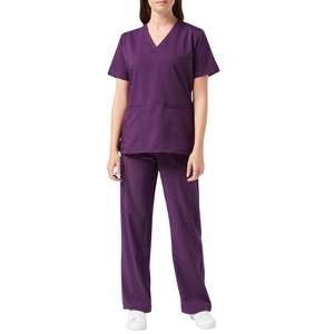 Tenues Médicales Cliniques : Ensemble Blouse Col V et Pantalon Droit Respirant en Mélange de Coton pour Hôpitaux et Soins Infirmiers – Fabricant - Product Image 5