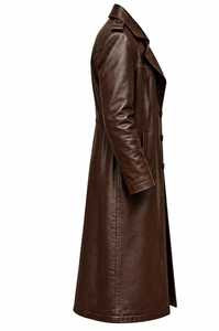 Premium Quality <b>Men's</b> Genuine Leather <b>Long</b> <b>Coat</b> - Product Image 5