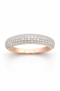 แหวนทองคำขาว 14k ชุบทองคำชมพู ประดับเพชรโมอิสซาไนต์ทรง Eternity แบบฝังเพชรเต็มวง สำหรับผู้หญิง สไตล์คลาสสิกสำหรับงานแต่งงาน - Product Image 2