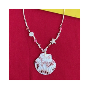 Collier artisanal en coquillages de cauris, perles naturelles, bijoux bohèmes de plage, collier d'été pour femmes - Product Image 4