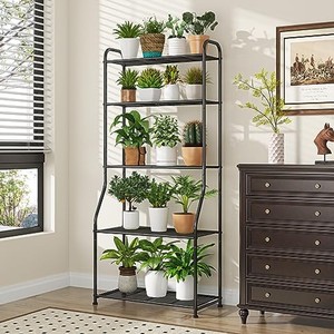 Support de plante en bois de manguier et fer industriel |   Étagère de présentation multi-niveaux en gros - Product Image 4