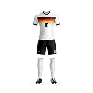 Ensemble d'uniformes de football en gros, maillots et shorts d'équipe personnalisés, tissu respirant et anti-humidité, prix d'usine réduit - Product Image 3
