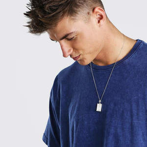 Camisetas de algodón 100% para hombre, nuevas, con hombros caídos, cuello redondo, ropa a granel, camisetas pesadas con estampado de letras, camisetas lisas - Product Image 5