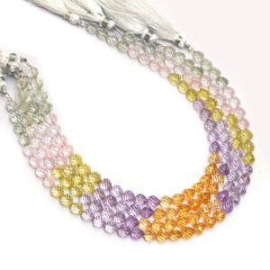 Cuentas facetadas de piedras preciosas mixtas AAA+ de 6 mm, cuentas briolette en forma de cebolla, piedras preciosas semipreciosas naturales mixtas, cuentas sueltas de fantasía para la fabricación de joyería. - Product Image 4