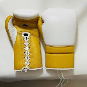 Guantes de Boxeo con Cordones de Alta Calidad, Superventas, con Logotipo Personalizado, de Piel de Vaca, para Adultos, Transpirables, para Competición - Product Image 2