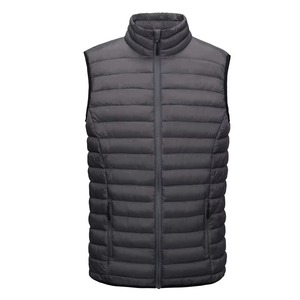 Custom <b>Lightweight</b> Warm Cotton Filled Sleeveless Puffer <b>Jacket</b> with Stand Collar Canvas Fabric Custom Made Size for <b>Men</b> Winter - Product Image 1