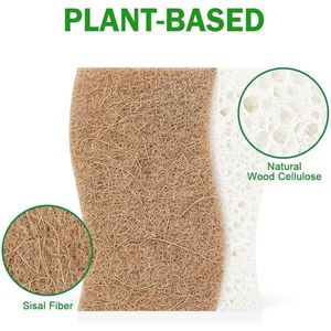 Confezione da 24 Spugne Naturali in Cellulosa Non Abrasive e Non Appiccicose per Pulizia di Pentole e Stoviglie - Product Image 3