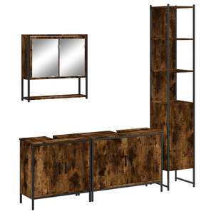 ชุดเฟอร์นิเจอร์ห้องน้ำไม้โอ๊ครมควัน - Product Image 2