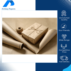 World's Best India Origin Exporter Selling Top Quality Eco-friendly Recyclable 40-280 GSM Uncoated Kraft <b>Paper</b> <b>Packaging</b> <b>Paper</b> - Product Image 5