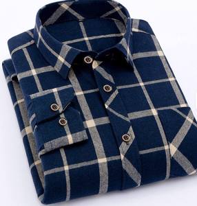 Chemises habillées à manches longues pour hommes, dernière collection, 100 % coton sergé, infroissables, respirantes, séchage rapide, col boutonné, automne - Product Image 4