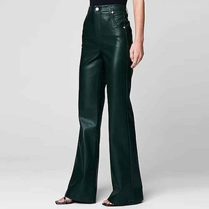 Pantalones de Cuero PU Premium para Mujer, Cintura Alta, Corte Ancho, Elegantes y Modernos, para Fiestas y Eventos Nocturnos - Product Image 4