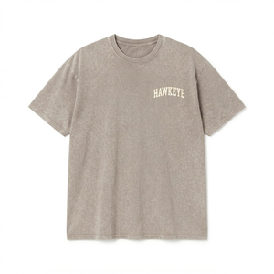T-shirt en coton léger surdimensionné, style streetwear, broderie logo OEM, vintage, 100% coton, lavage à l'acide, pour femmes - Product Image 5