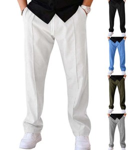 Pantalon de jogging décontracté pour homme, léger, respirant, à séchage rapide, 100% coton, taille mi-haute, coupe droite et ample, idéal pour le sport et le fitness - Product Image 1
