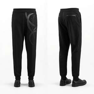 Pantalon de jogging unisexe en molleton épais brodé de qualité supérieure, style décontracté de luxe – Grande Vente - Product Image 2