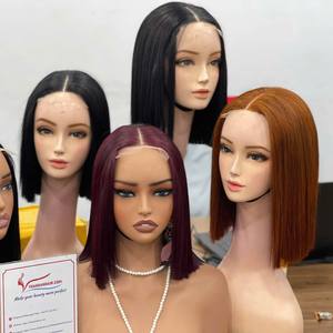 Cheveux entiers tous les pouces os perruque droite cheveux humains cheveux vierges de vendeurs fiables couleur foncée - Product Image 4