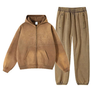 Conjunto Deportivo de Invierno para Hombre con Capucha, Estilo Moderno, 100% Algodón, Forro Polar Ecológico, Cómodo, Transpirable, Color Sólido, Informal, para Uso Diario - Product Image 6