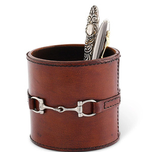 Crocodile Leather Pen Holders Leather Pen Holder, Brown Pencil Holder, Desktop Elegant Pen Holder for Desk, Stationery Organizer - Product Image 6